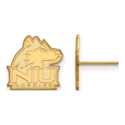 Northern Illinois University 10K Yellow Gold N-I-U Huskies Small Stud Earrings