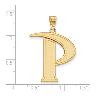 Pepperdine University 10K Yellow Gold Extra Large Letter P Pendant – view 2