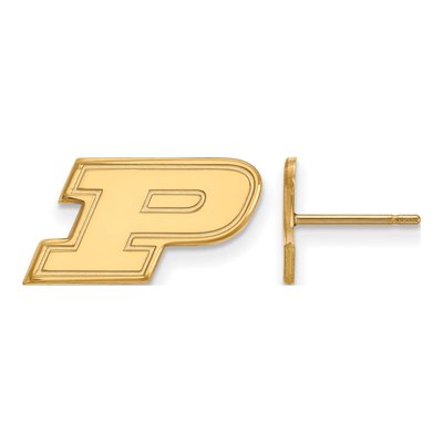 Purdue University 10K Yellow Gold Letter P Earrings