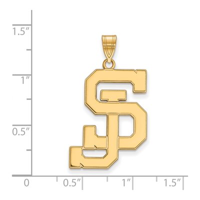 San Jose State University 10K Yellow Gold San Extra Large Pendant – view 2