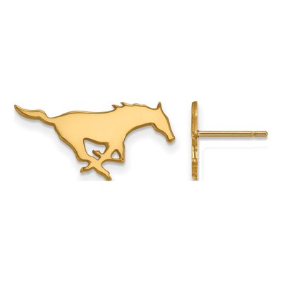 Southern Methodist University 10K Yellow Gold SMU Mustangs Stud Earrings
