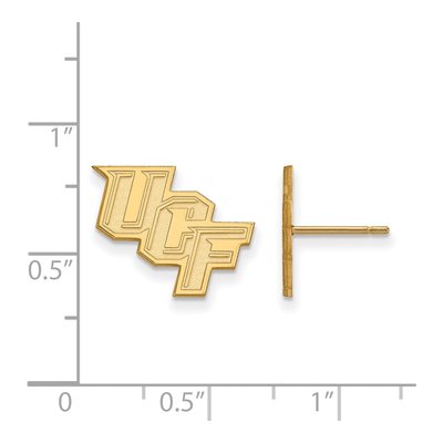 University of Central Florida 10K Yellow Gold UCF Knights Stud Earrings – view 2