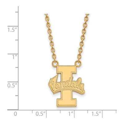 University of Idaho 10K Yellow Gold Large Vandals Pendant Necklace – view 2