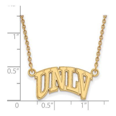 University of Nevada Las Vegas 10K Yellow Gold Of Las U-N-L-V Small Necklace – view 2