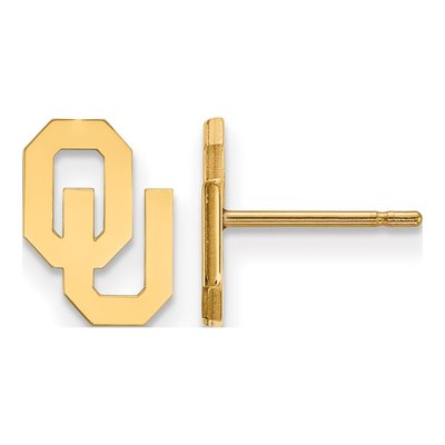 University of Oklahoma 10K Yellow Gold Of O-U Earrings