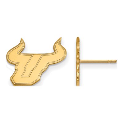 University of South Florida 10K Yellow Gold Bull Small Stud Earrings