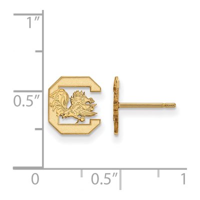 University of South Carolina 10K Yellow Gold Stud Earrings – view 2