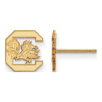University of South Carolina 10K Yellow Gold Stud Earrings
