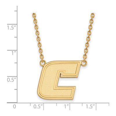 University of Tennessee at Chattanooga 10K Yellow Gold Large UTC Letter C Necklace – view 2