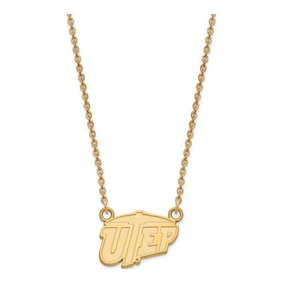 University of Texas at El Paso 10K Yellow Gold UTEP Small Pendant Necklace – view 2