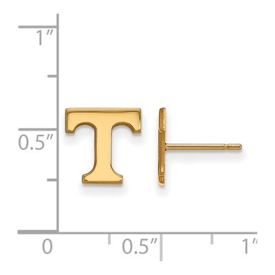 University of Tennessee 10K Yellow Gold Of Letter T Stud Earrings – view 2