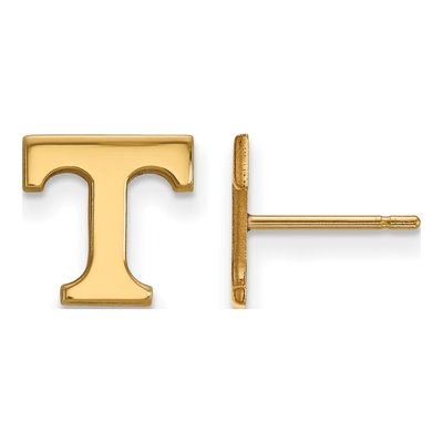 University of Tennessee 10K Yellow Gold Of Letter T Stud Earrings