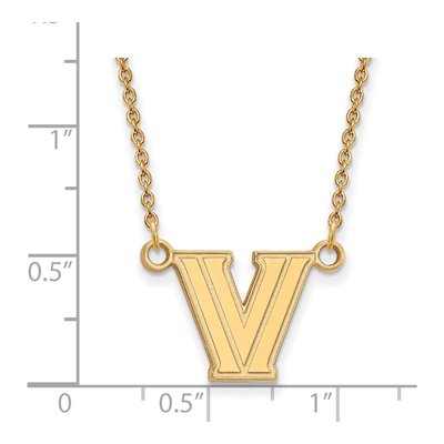 Villanova University 10K Yellow Gold Small Letter V Necklace – view 2