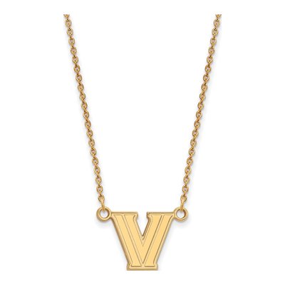 Villanova University 10K Yellow Gold Small Letter V Necklace