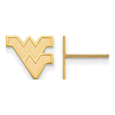West Virginia University 10K Yellow Gold W-V Earrings