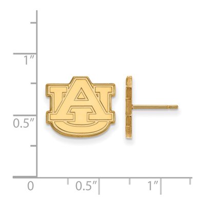 Auburn University 10K Yellow Gold A-U Small Stud Earrings – view 2