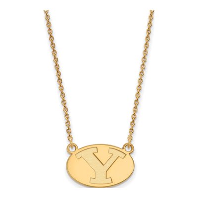 Brigham Young University 10K Yellow Gold Small Letter Y Necklace