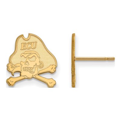 East Carolina University 10K Yellow Gold Pirates Stud Earrings