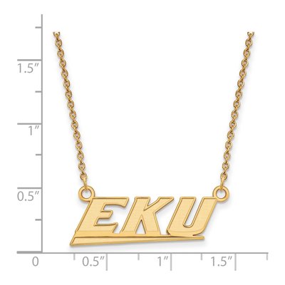 Eastern Kentucky University 10K Yellow Gold Small EKU Colonels Pendant Necklace – view 2