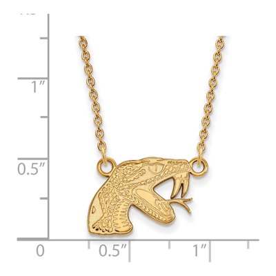 Florida A&M University 10K Yellow Gold FAMU Rattlers Small Pendant Necklace – view 2