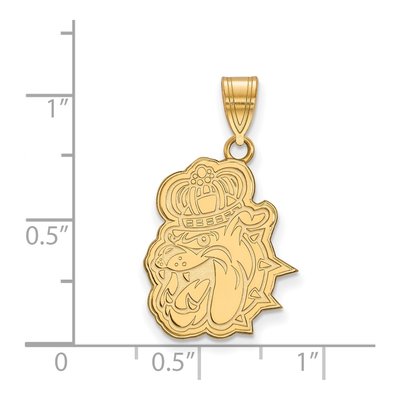 James Madison University 10K Yellow Gold Large Duke Dog Pendant – view 2