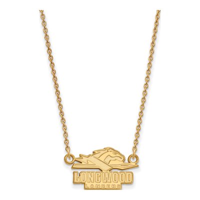 Longwood University 10K Yellow Gold Small Lancers Pendant Necklace
