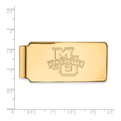 10K Yellow Gold Logoart Marquette University Money Clip – view 2