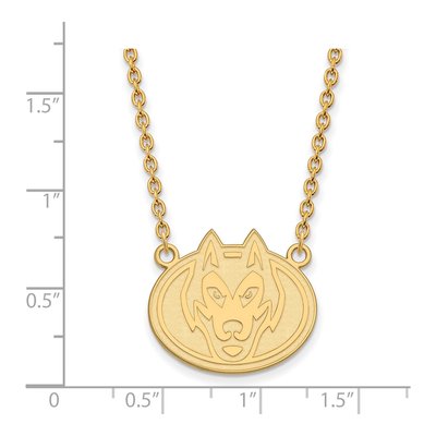 St. Cloud State University 10K Yellow Gold Large Huskies Pendant Necklace – view 2