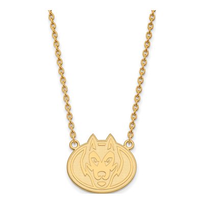 St. Cloud State University 10K Yellow Gold Large Huskies Pendant Necklace