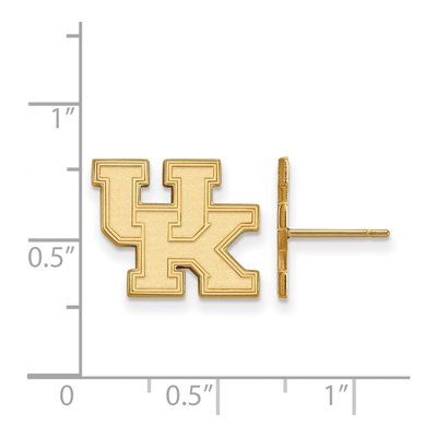 University of Kentucky 10K Yellow Gold U-K Small Stud Earrings – view 2