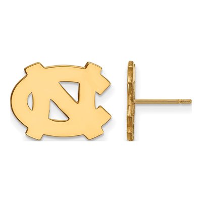 University of North Carolina 10K Yellow Gold UNC Tar Heels N-C Stud Earrings