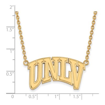 University of Nevada Las Vegas 10K Yellow Gold Of Las U-N-L-V Large Necklace – view 2