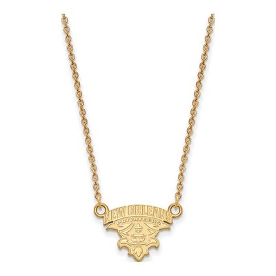 University of New Orleans 10K Yellow Gold U-N-O Small Necklace – view 2