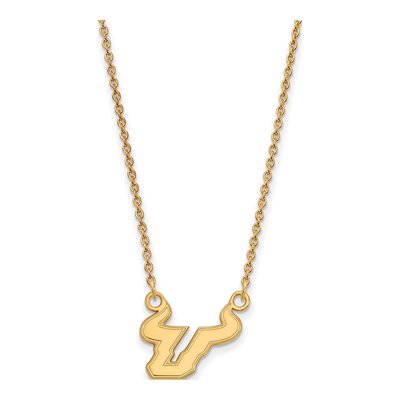 University of South Florida 10K Yellow Gold Small USF Bulls Pendant Necklace