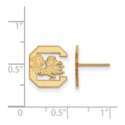 University of South Carolina 10K Yellow Gold Stud Earrings – view 2