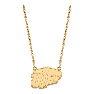 University of Texas at El Paso 10K Yellow Gold Large UTEP Miners Pendant Necklace – view 2