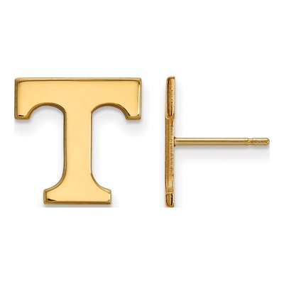 University of Tennessee 10K Yellow Gold Letter T Stud Earrings