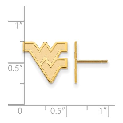 West Virginia University 10K Yellow Gold W-V Small Stud Earrings – view 2
