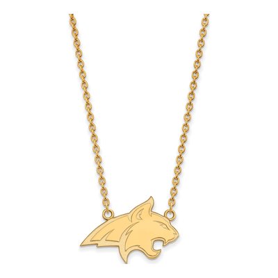 Montana State University 10K Yellow Gold Bobcat Large Necklace