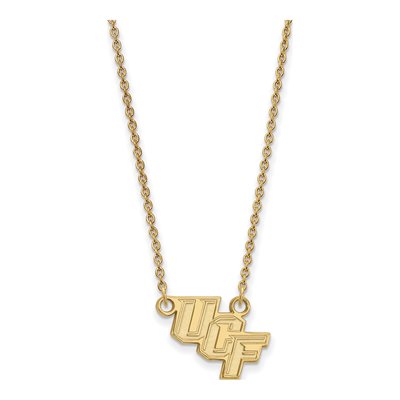 University of Central Florida 10K Yellow Gold U-C-F Small Necklace