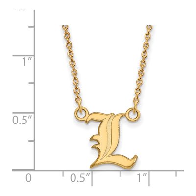 University of Louisville 10K Yellow Gold Small Cardinals Letter L Pendant Necklace – view 2