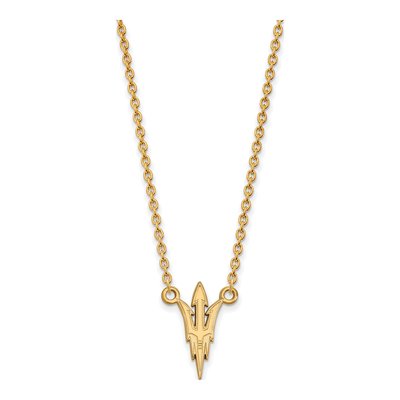 Arizona State University 10K Yellow Gold Large Pitchfork Necklace