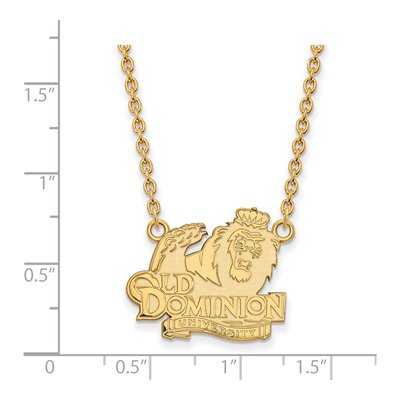 Old Dominion University 10K Yellow Gold Large Pendant Necklace – view 2