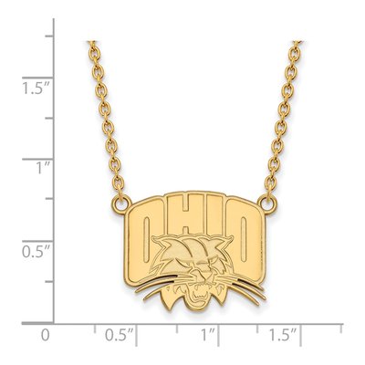 Ohio University 10K Yellow Gold Large Pendant Necklace – view 2
