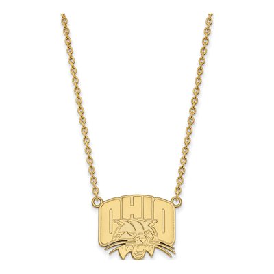 Ohio University 10K Yellow Gold Large Pendant Necklace