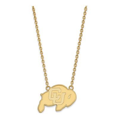 University of Colorado 10K Yellow Gold Buffalo Large Necklace