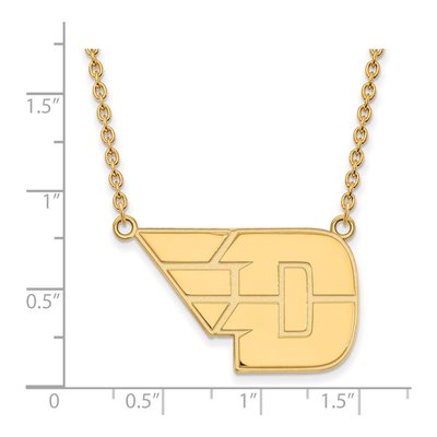 University of Dayton 10K Yellow Gold Large Pendant Necklace – view 2