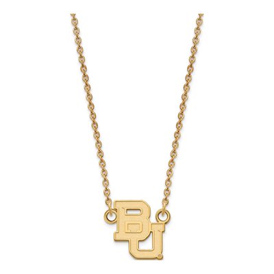 Baylor University 10K Yellow Gold Bears Small Necklace – view 2