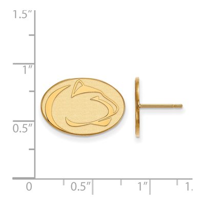 Pennsylvania State University 10K Yellow Gold Penn Lion Stud Earrings – view 2