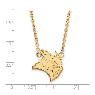 Rice University 10K Yellow Gold Owl Large Necklace – view 2